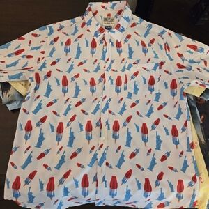 Roosevelt Liberty Bomb Pop XL button down shirt